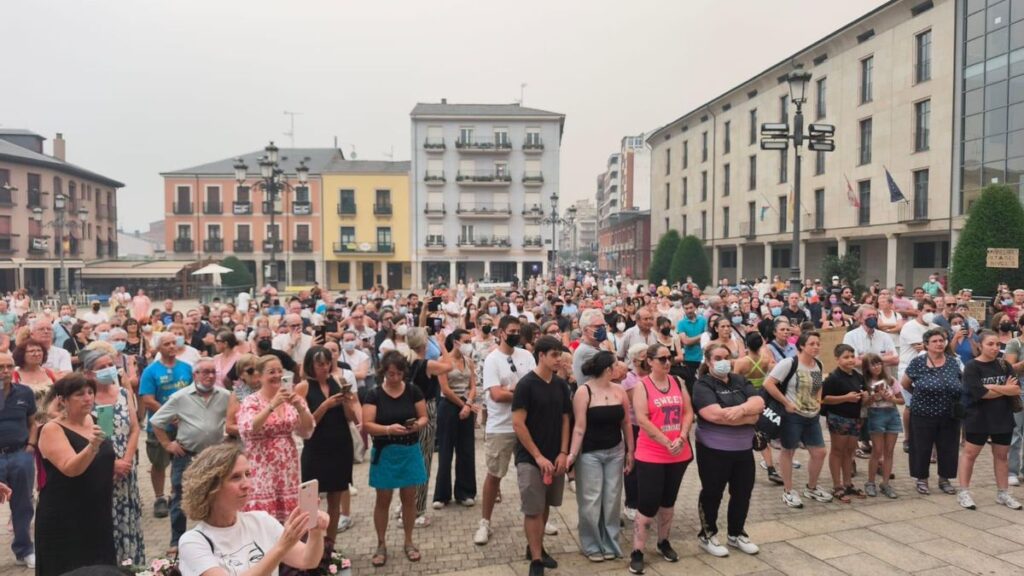 n momento de la manifestación.