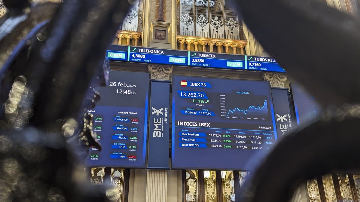 Un panel del Ibex 35.