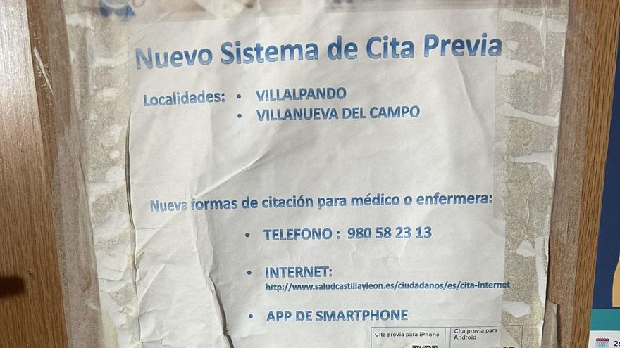 Información de cita previa en un consultorio en Zamora