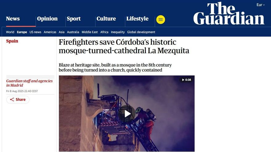 El incendio de la Mezquita Catedral, en The Guardian.