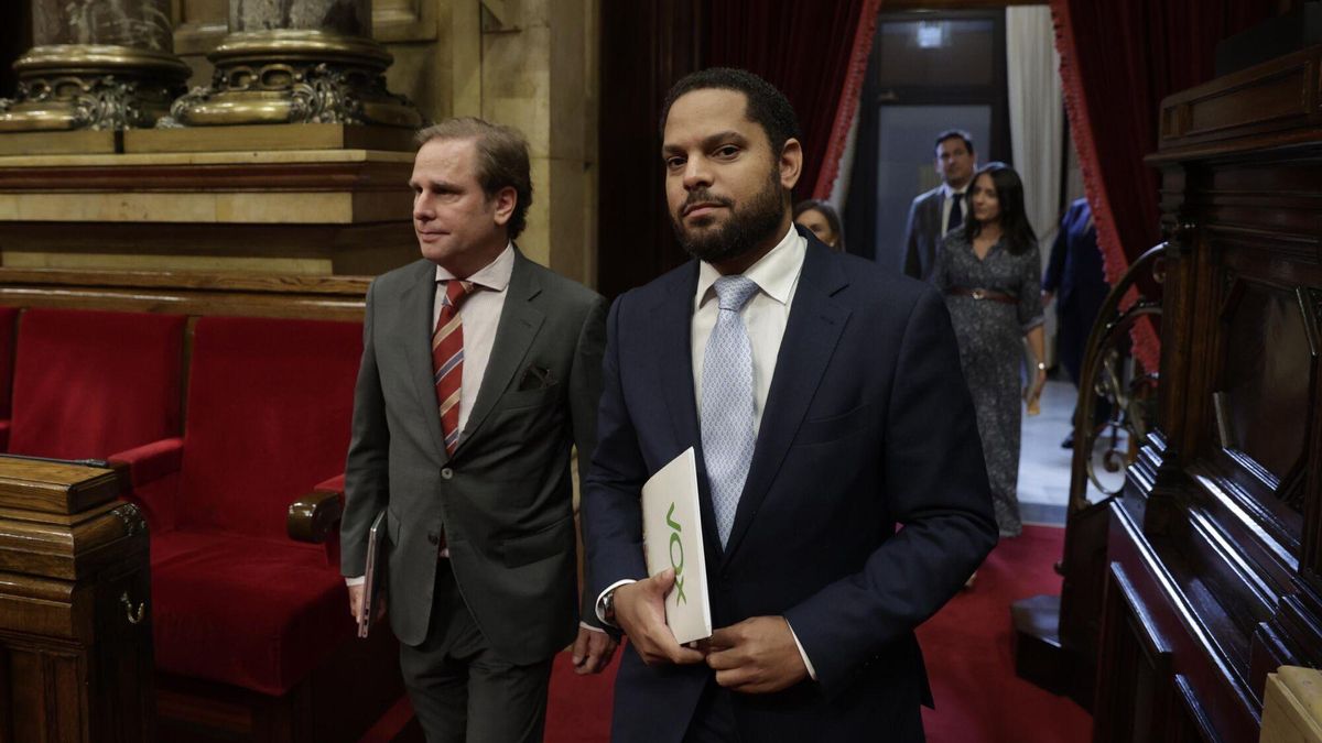 Ignacio Garriga, presidente de Vox en el Parlament y Joan Garriga, portavoz de la formación.