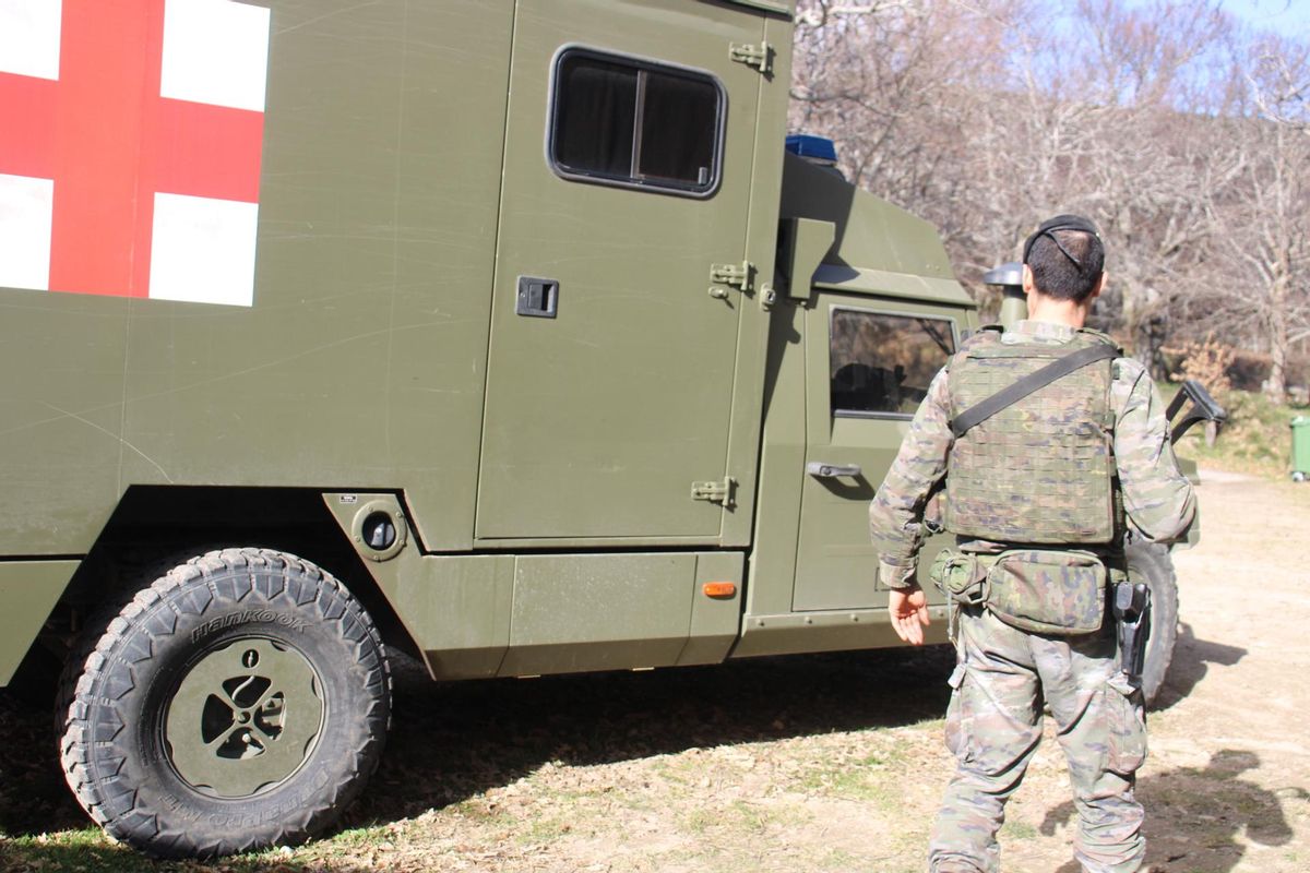 Exercices militaires à Lubián