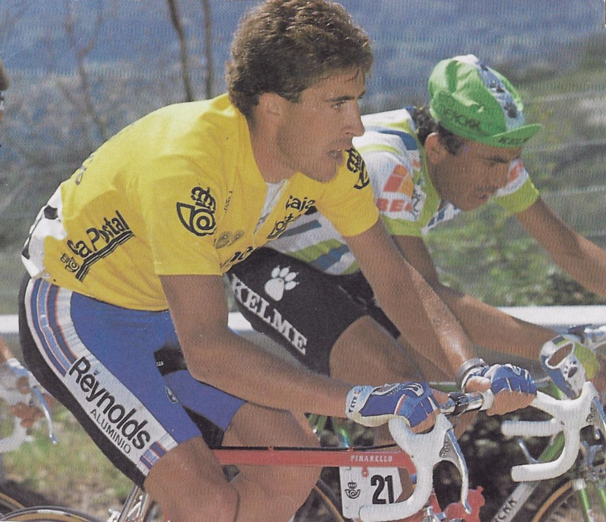 AVEC Fabio Parra, Avec Le Maillot du leader de la Vuelta 1989.