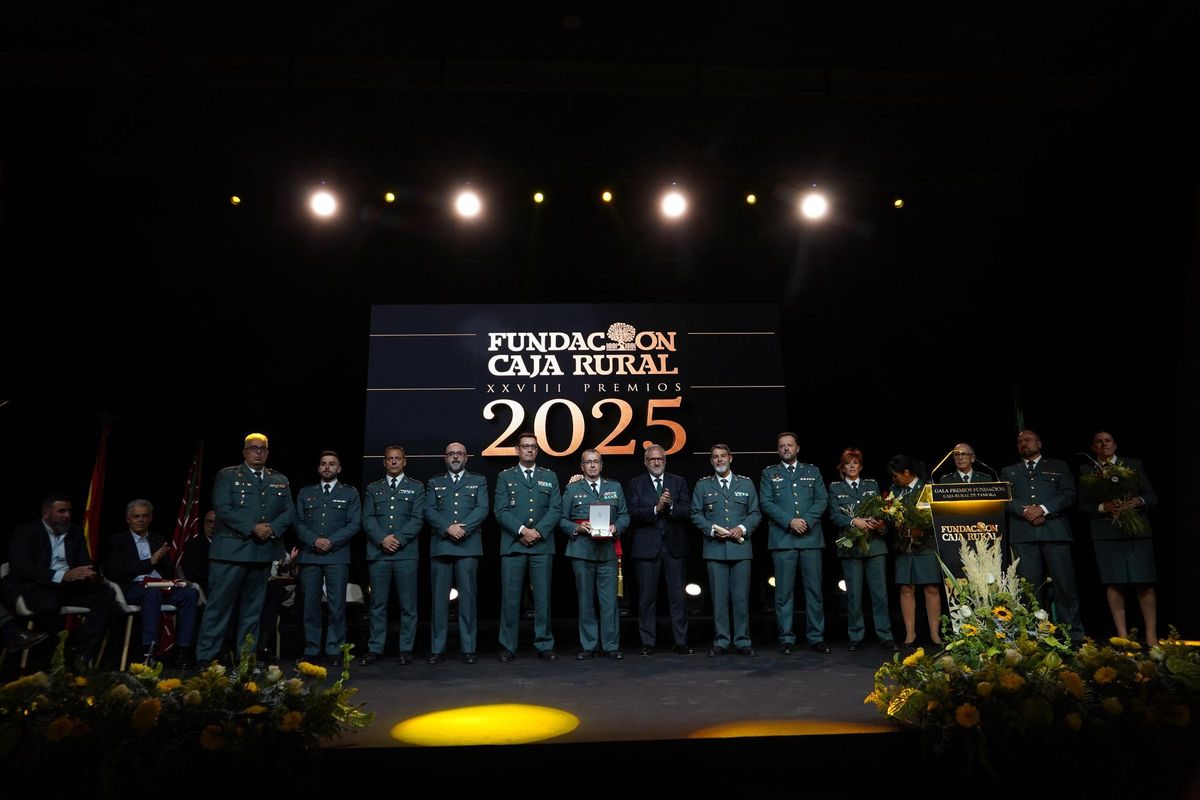 La garde civile, Award Zamorano de l'année de la Caja Rural Foundation. Donne le président des tribunaux de Castilla Y León, Carlos Pollán.