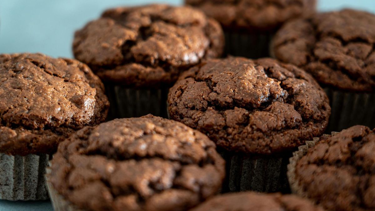Muffin de chocolate.