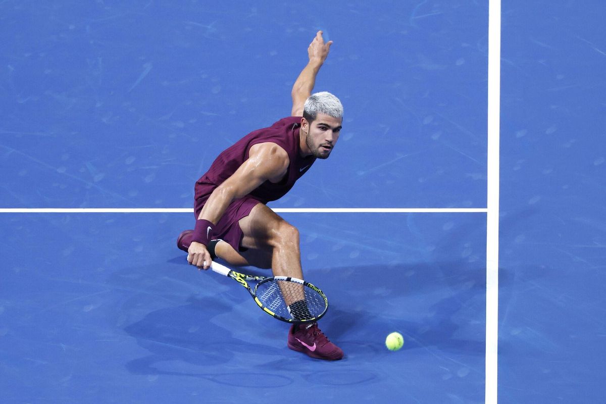 Alcaraz, lors de la finale de l'ATP 500 Tokyo.