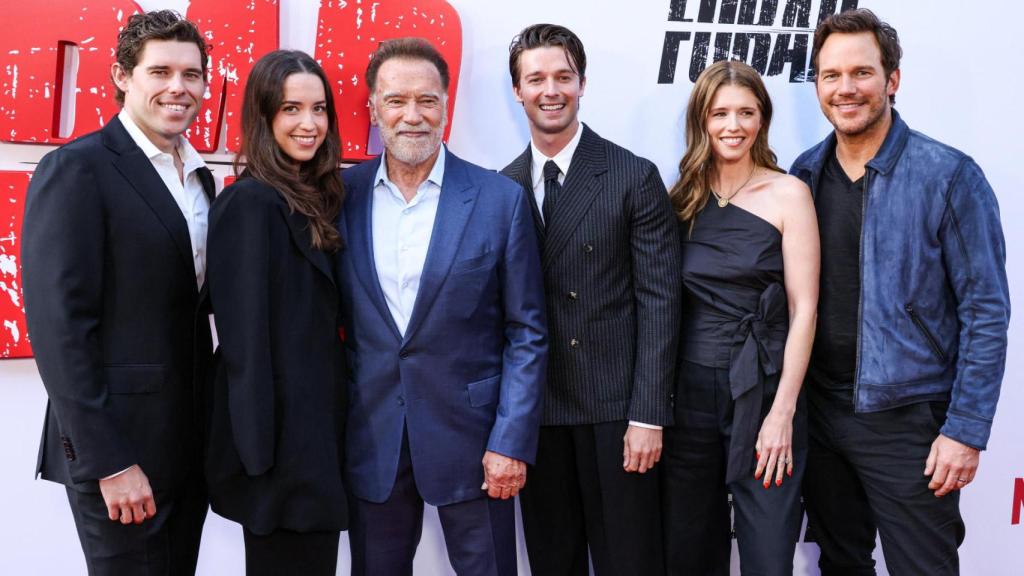 Arnold Schwarzenegger avec certains de ses enfants dans l'une de ses dernières premières premières.