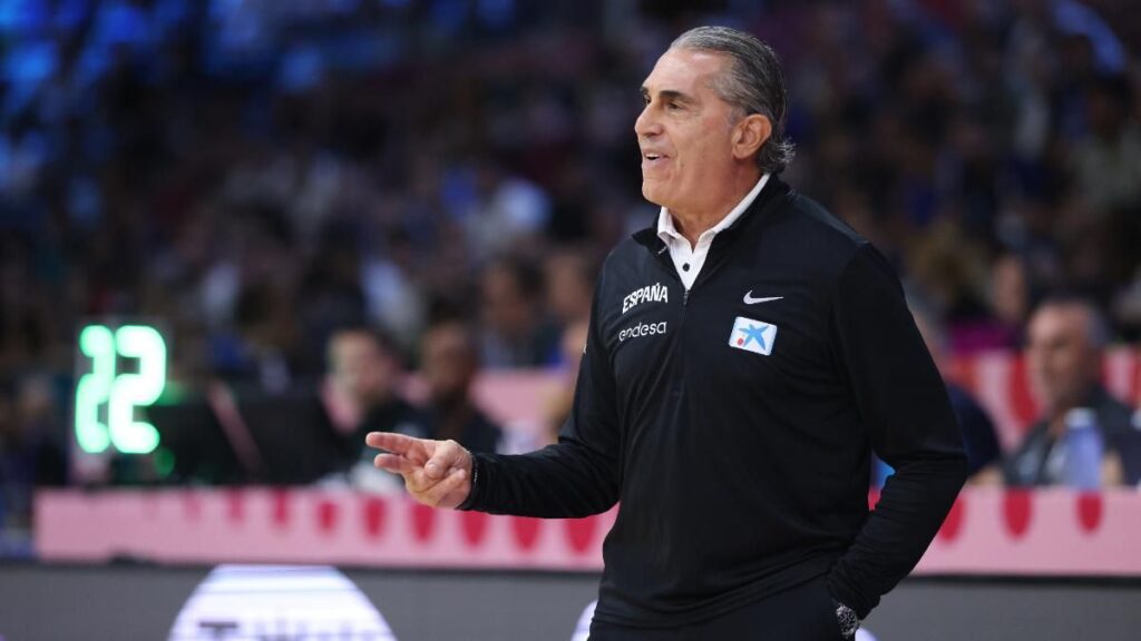 Sergio Scariolo, durante el partido ante Grecia.