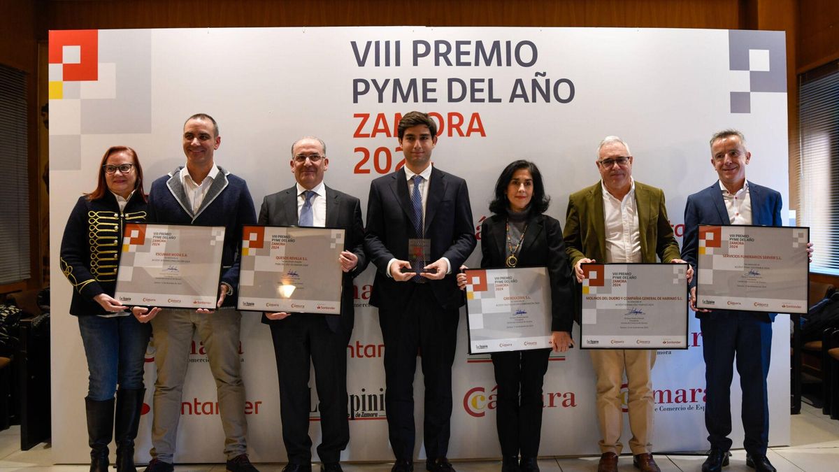 Zamora. la Cámara de Comercio de Zamora y el Banco Santander entregan el premio PYME DEL AÑO