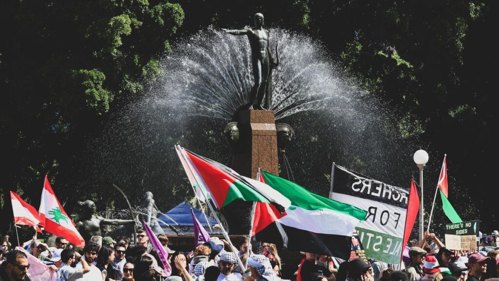 Concentración pro palestina en Sidney, Australia