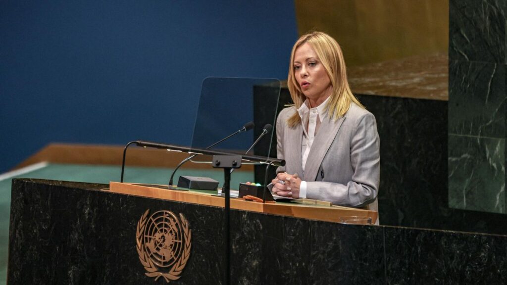 La primera ministra de Italia,Giorgia Meloni