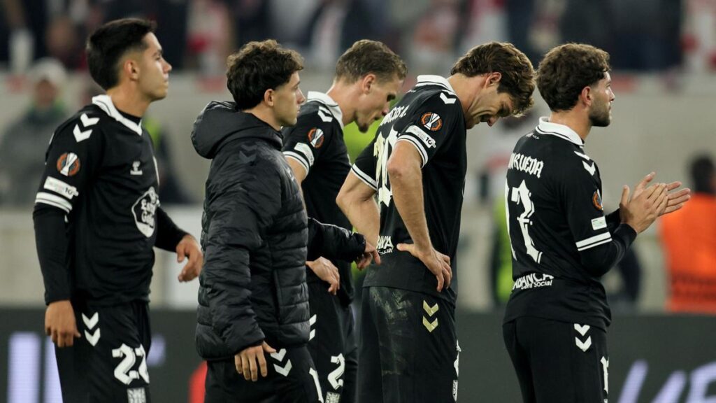 Una imagen del debut del Celta en Europa League, frente al Stuttgart.