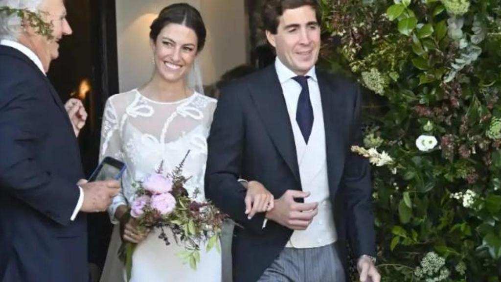 Ignacio del Pino, avec sa femme, le jour de son mariage en 2023.