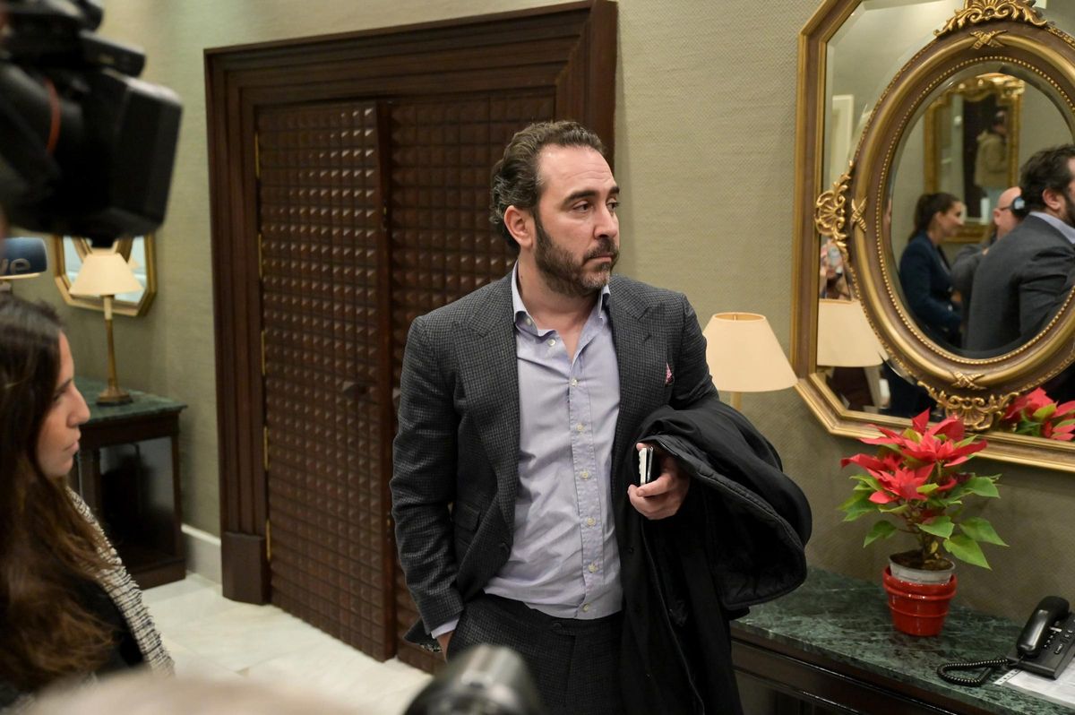 Archives - L'homme d'affaires Víctor de Aldama, à son arrivée à la Commission pour enquête sur le matériel de santé aux fins du covide -19, au siège du Parlement des îles Canaries