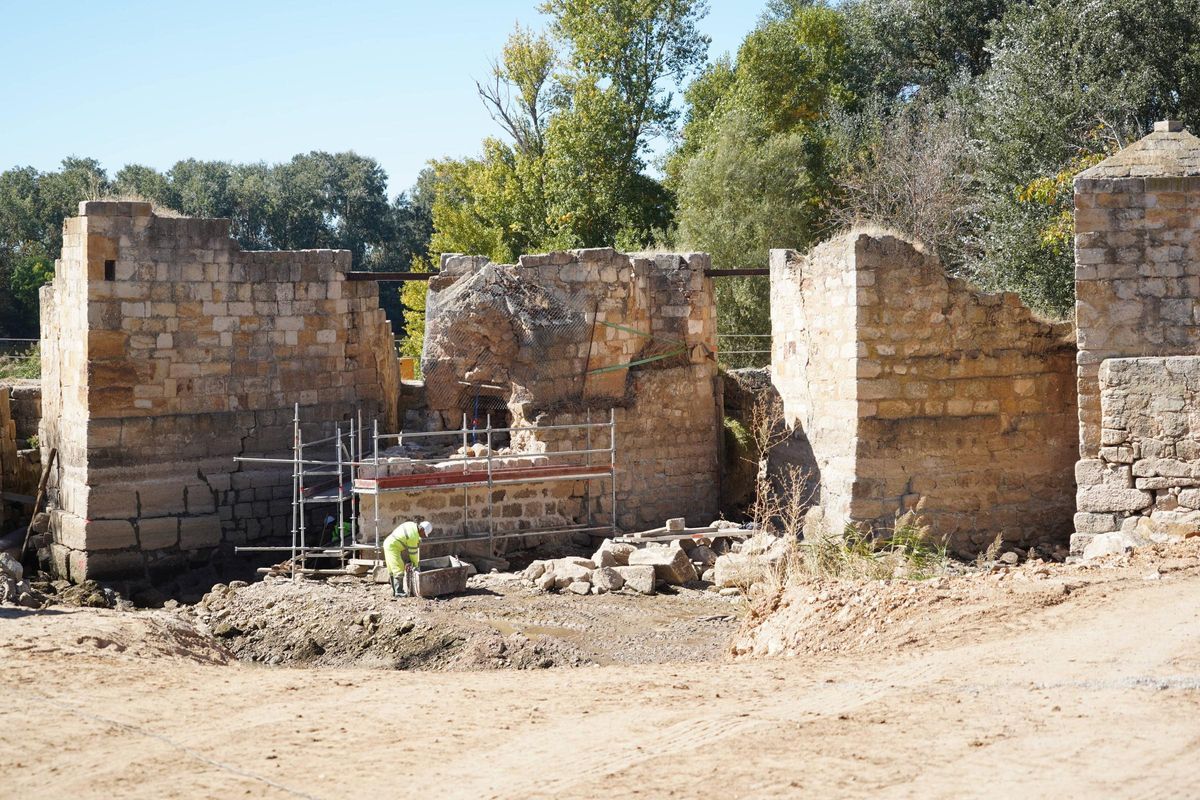 Travaux du projet de consolidation des moulins de Gijón