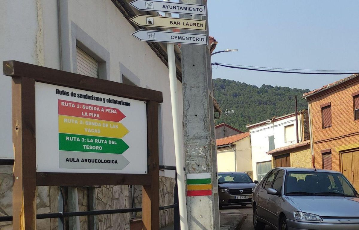 Signalisation des itinéraires et des zones visitables à Arrabalde. | PE