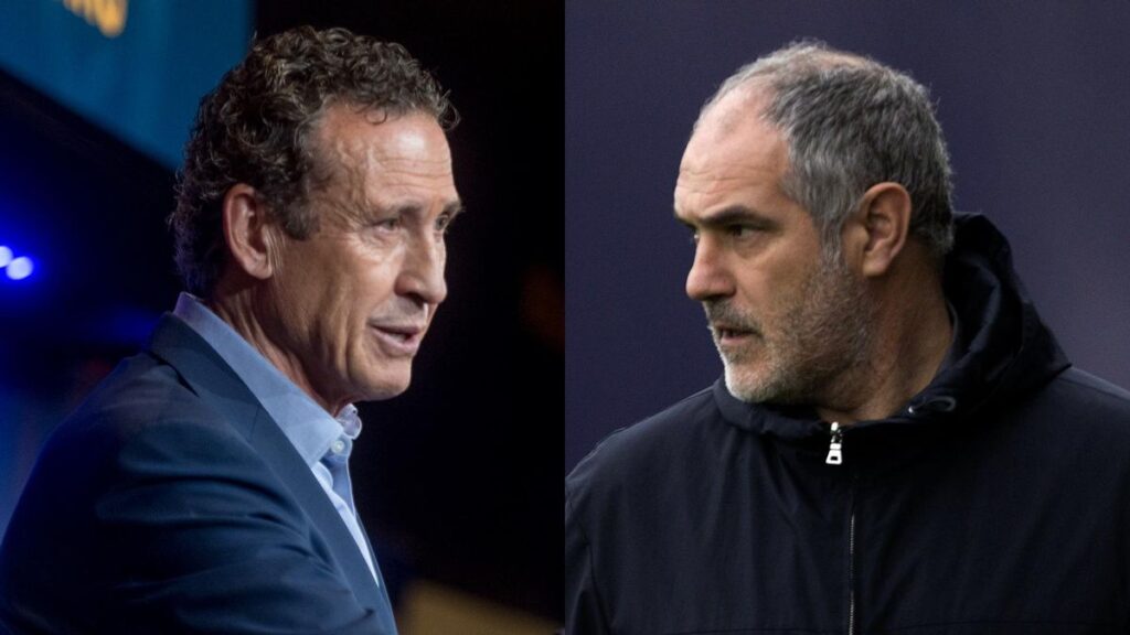 El exfutbolista Jorge Valdano y el exdirector deportivo del Barça Andoni Zubizarreta.