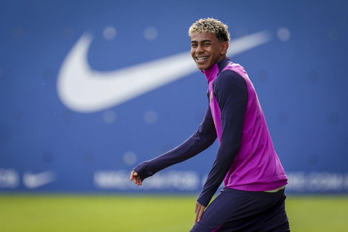 Lamine Yamal, sur le point de reprendre l'entraînement ce samedi.