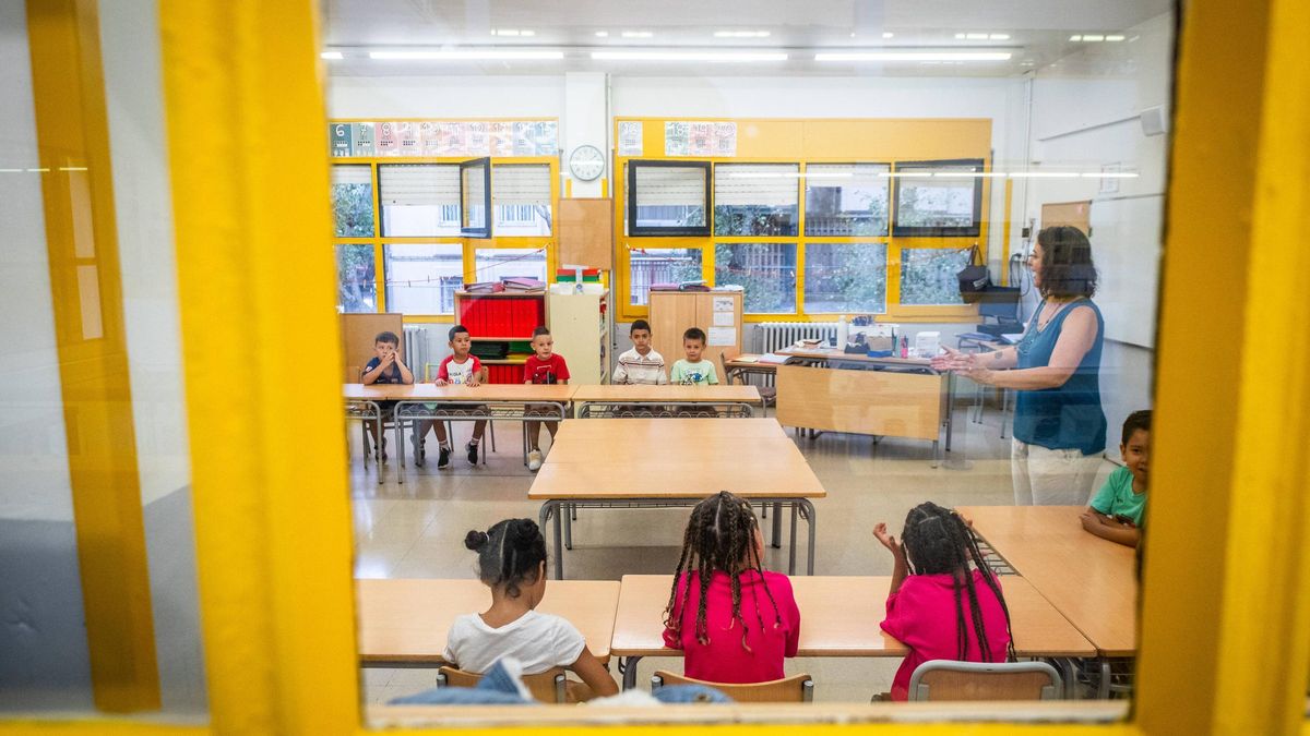 Aula de un instituto-escuela de Barcelona, el primer día de este curso.