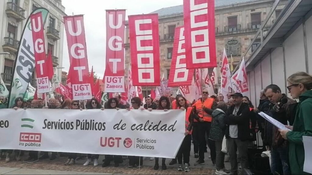 Los sindicatos mayoritarios de empleados públicos se movilizan en Zamora para pedir mejores condiciones