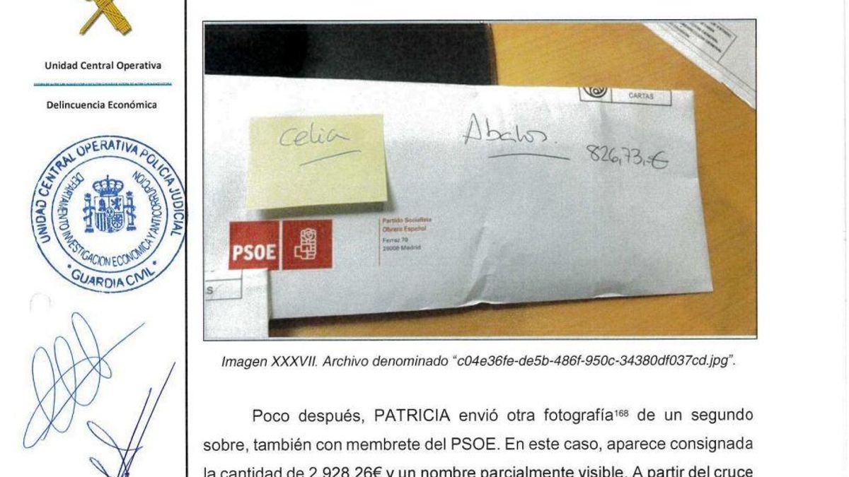 Imagen del sumario del caso Cerdán