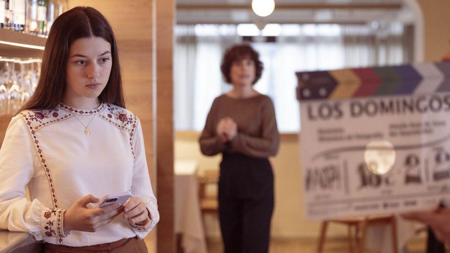 Blanca Soroa, durante el rodaje de 'Los domingos'.