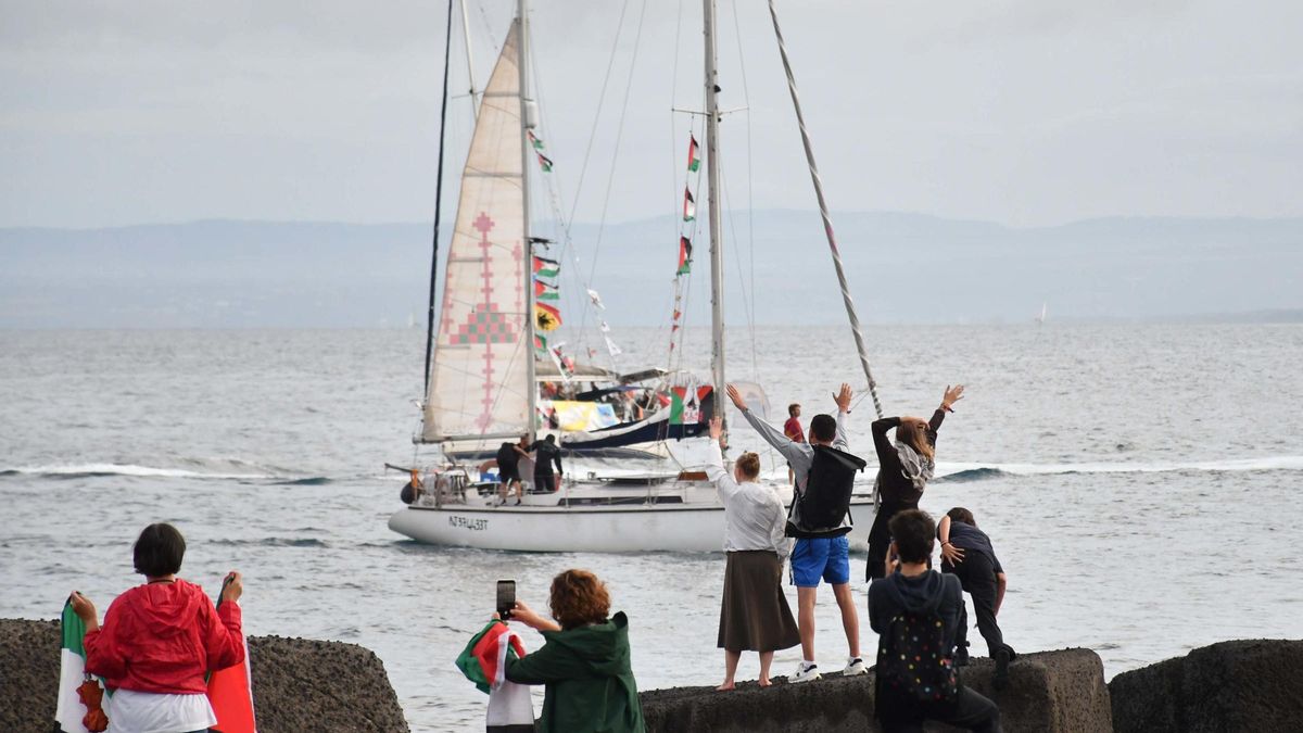 Barcos de la Global Sumud Flotilla.