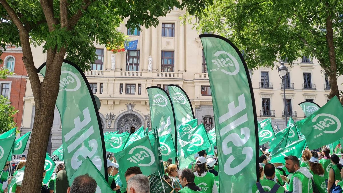 Una protesta de CSIF