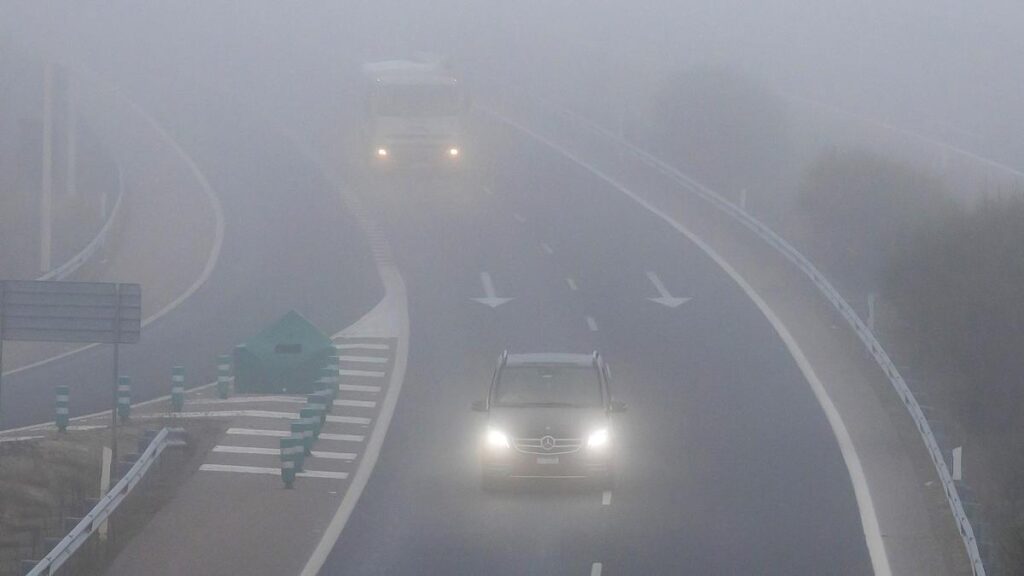 Episodios de niebla en la A-62 durante el invierno