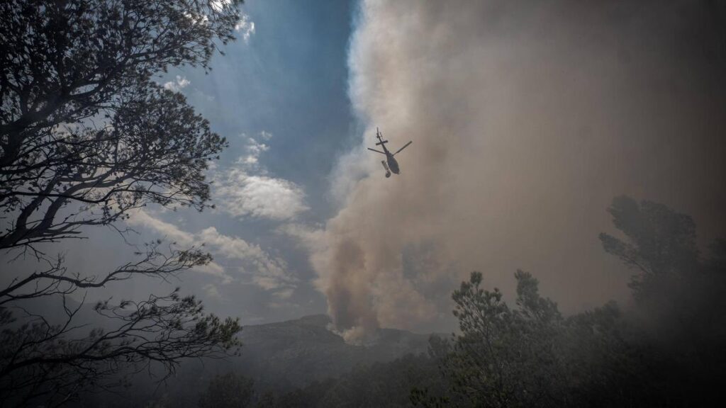 El incendio forestal de Paüls, en las comarcas del Ebro, el pasado verano.