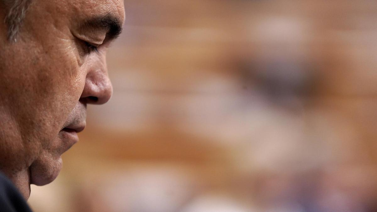 Santos Cerdán, PSOE, en el Congreso de los Diputados.