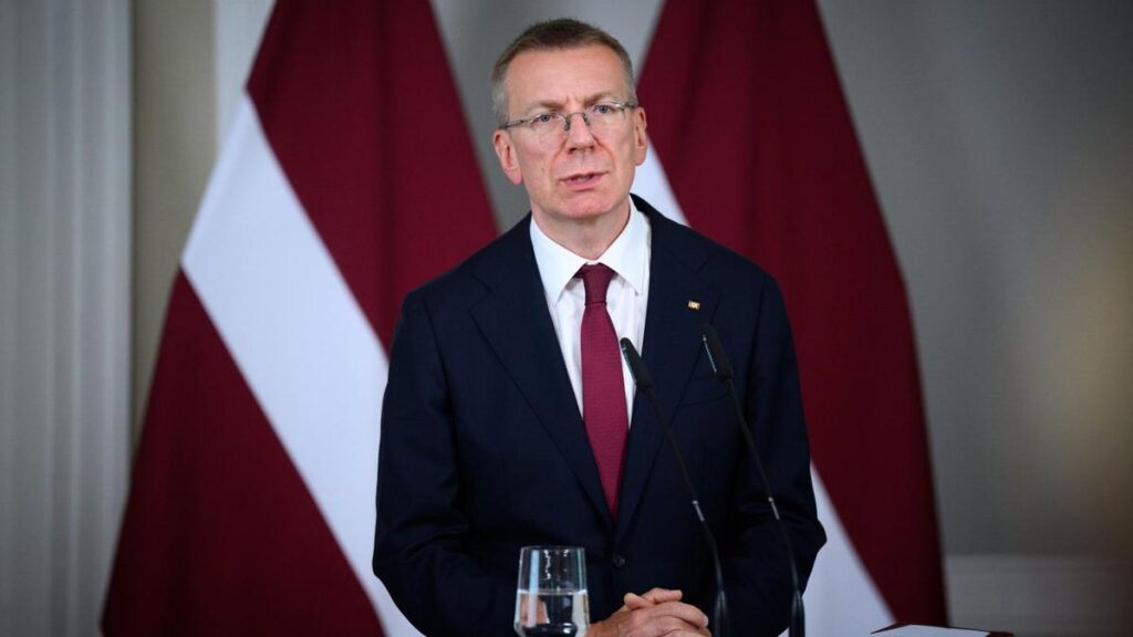 El presidente de Letonia, Edgars Rinkevics.