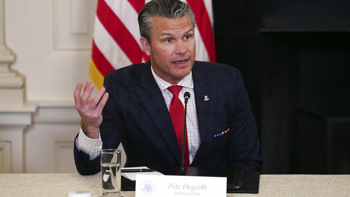 El secretario de Defensa de Estados Unidos, Pete Hegseth, durante un acto en la Casa Blanca (archivo)