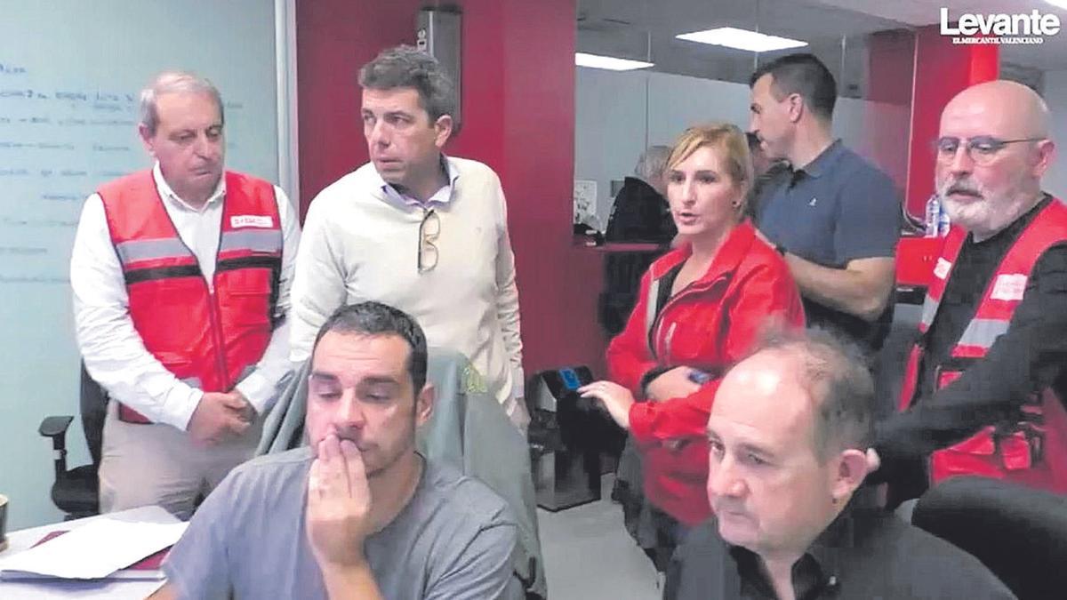 Mazón, Pradas y Mompó, el día de la dana en el Cecopi