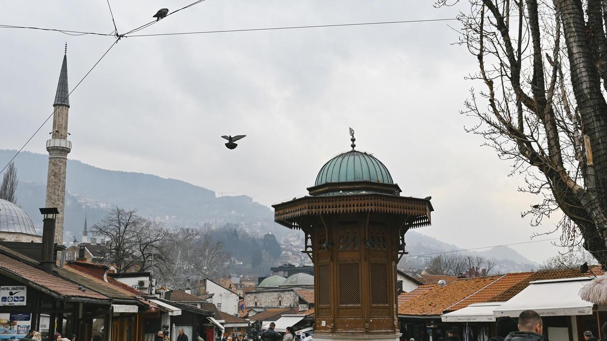 Archivo - Imagen del centro histórico de Sarajevo.