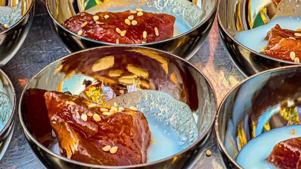 Plat préparé par l'équipe de Mocca Catering et servi lors d'un des événements.