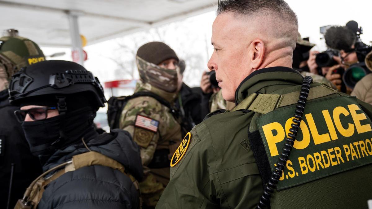 Agentes del ICE en Minneapolis.