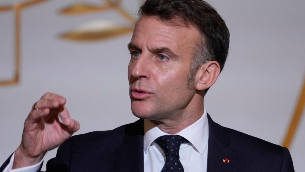 El presidente de Francia, Emmanuel Macron, este jueves.