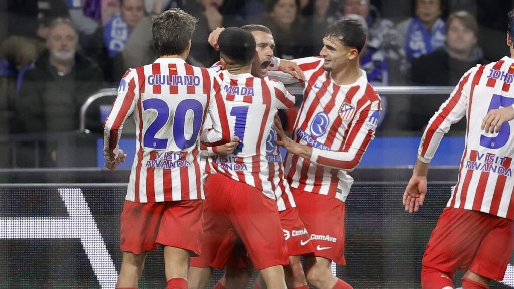 Griezmann celebra su gol ante el Deportivo.