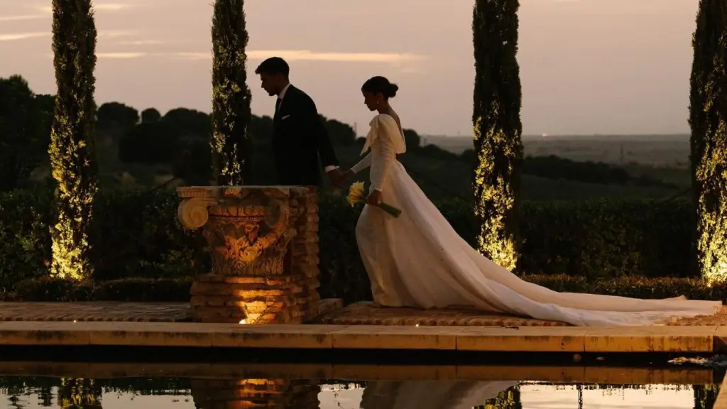 Rocío et Guillermo à leur mariage.