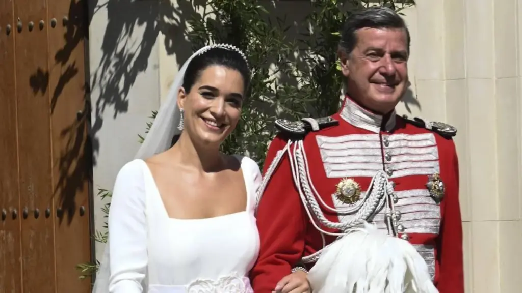 Cayetano Martínez de Irujo et Bábara Mirjan, après être devenus mari et femme.