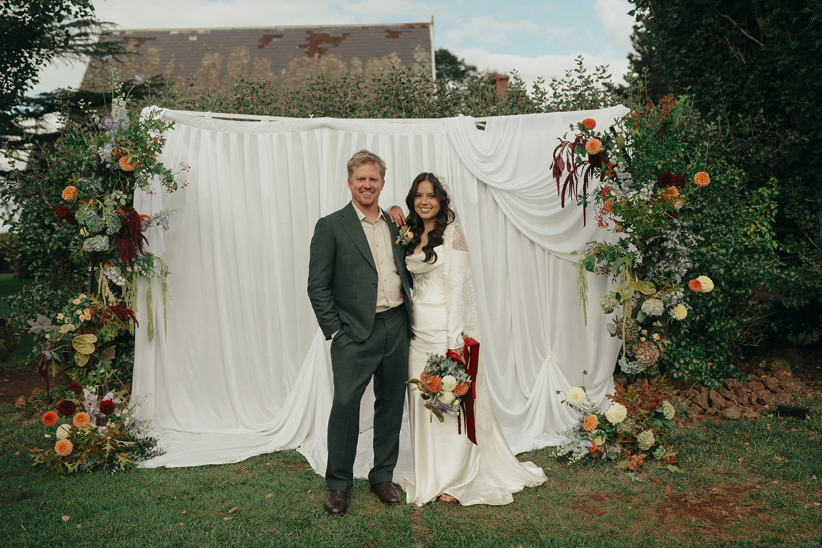 Le vrai mariage de Sarah et Jonathan à Scrub Hill, Daylesford