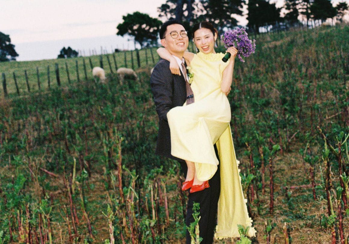 Mariage vintage avant-gardiste à Auckland